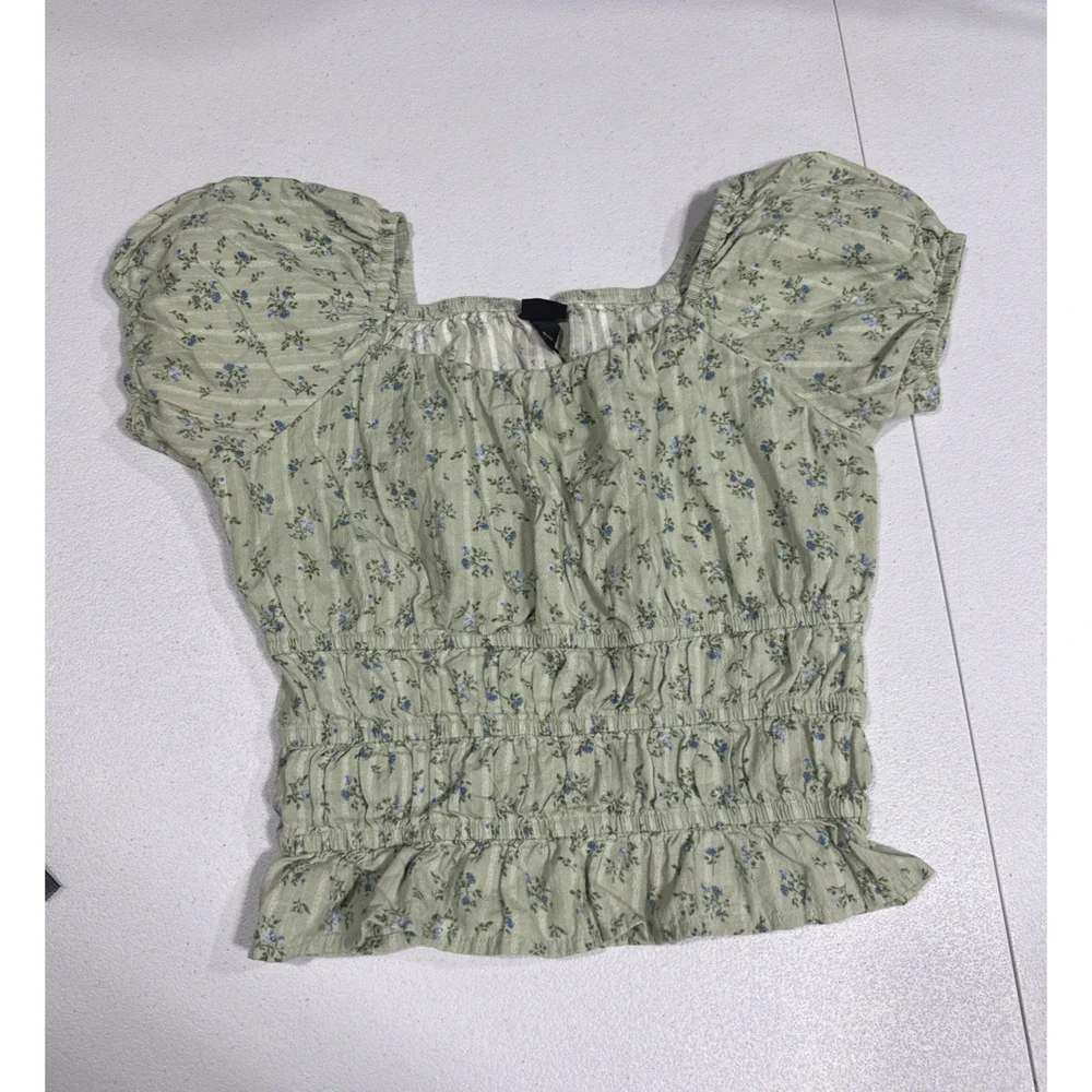 Girls Clothes Art Class Green Floral Top & Epic Threads Tiered Skirt Girls XL